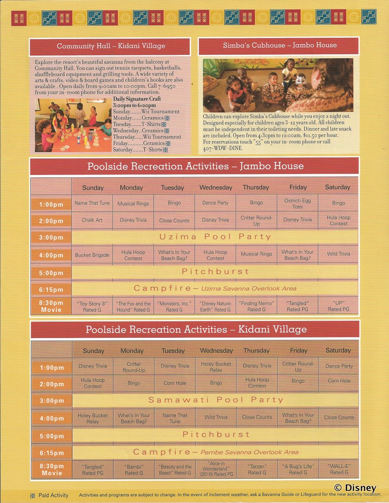 2011 September Activities Guide: Back